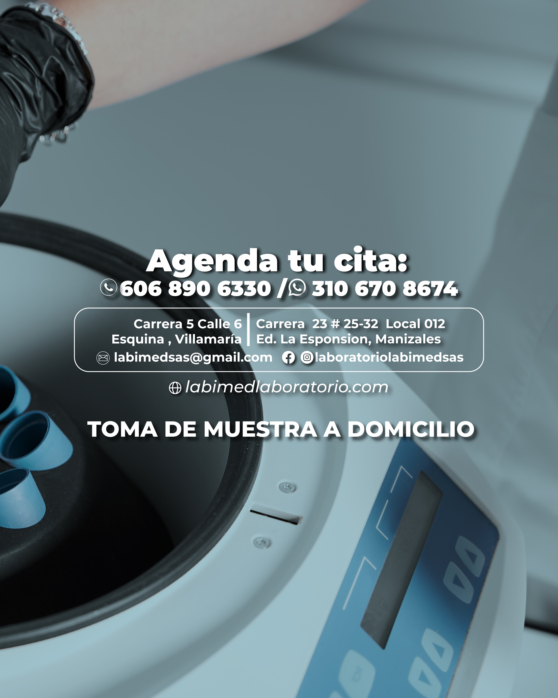 Atención humana en laboratorio clínico